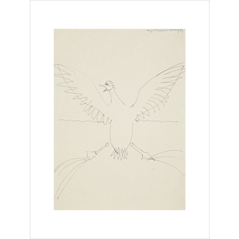 Bird landing on water - Art print