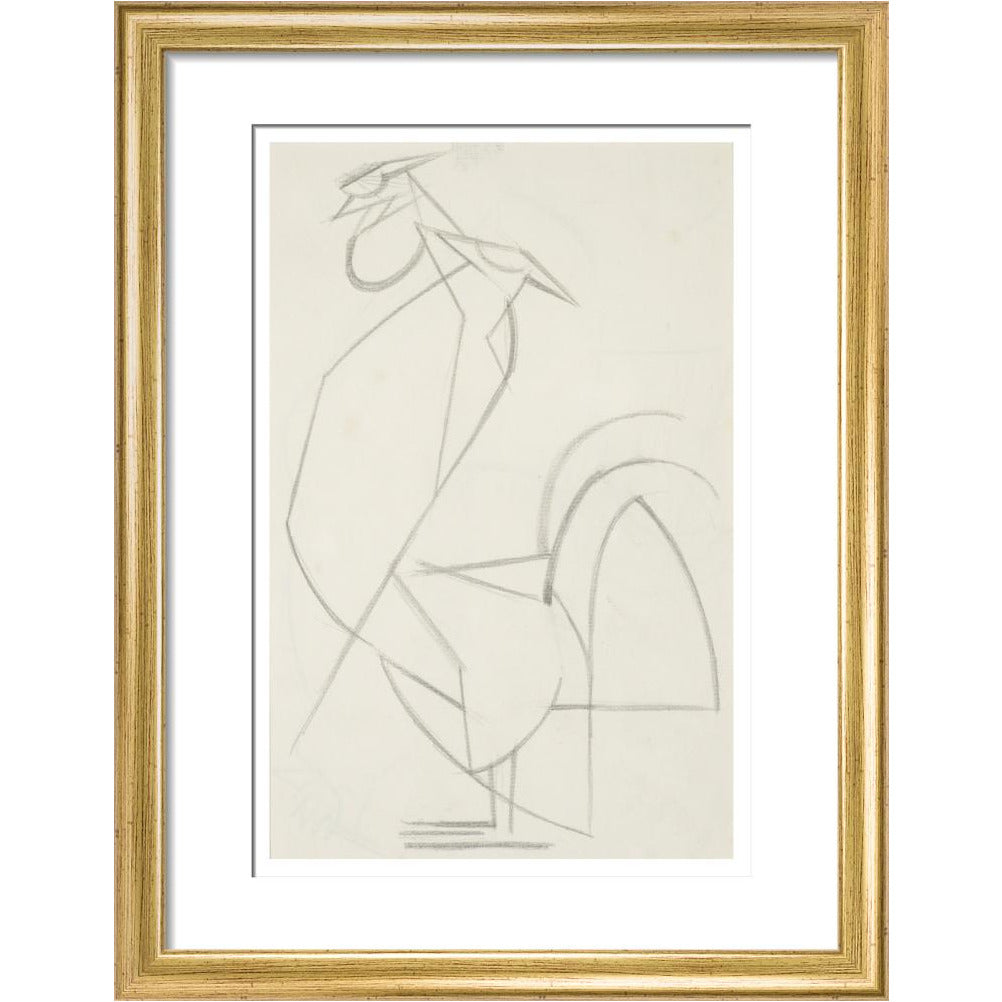 Cubist cock - Art print