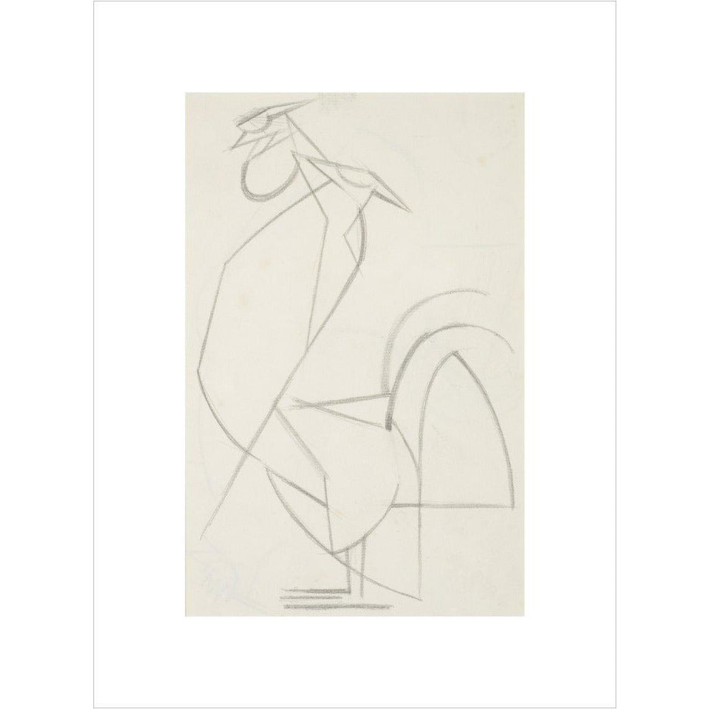 Cubist cock - Art print