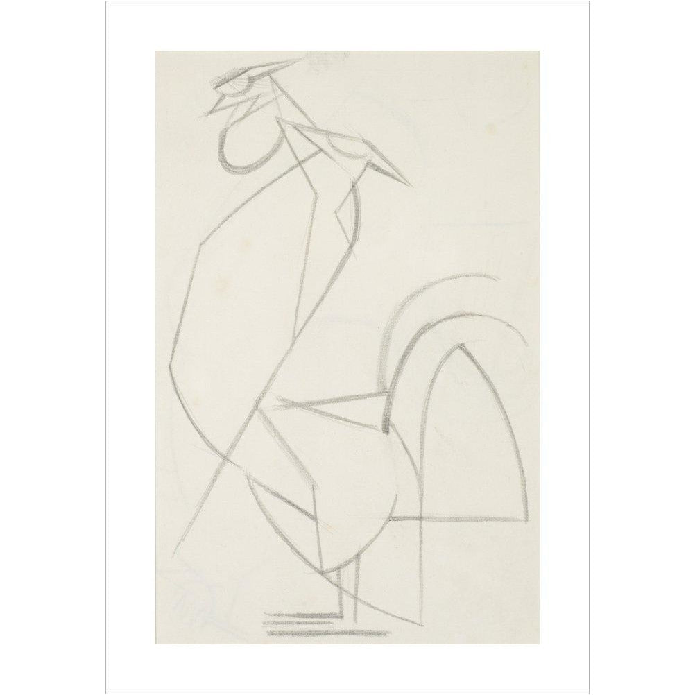 Cubist cock - Art print