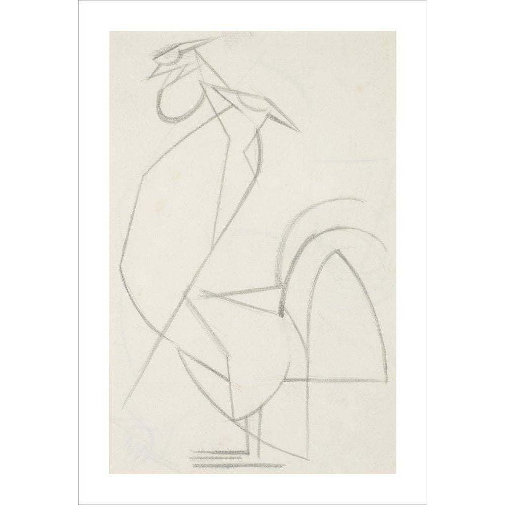 Cubist cock - Art print