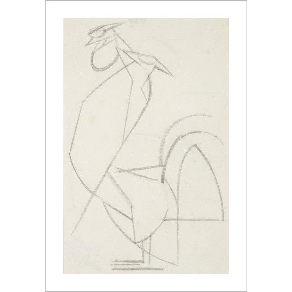 Cubist cock - Art print