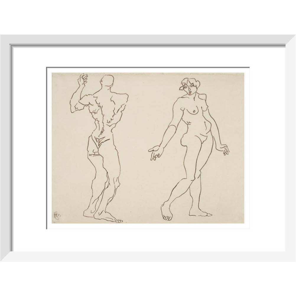 Male and female nude - Art print