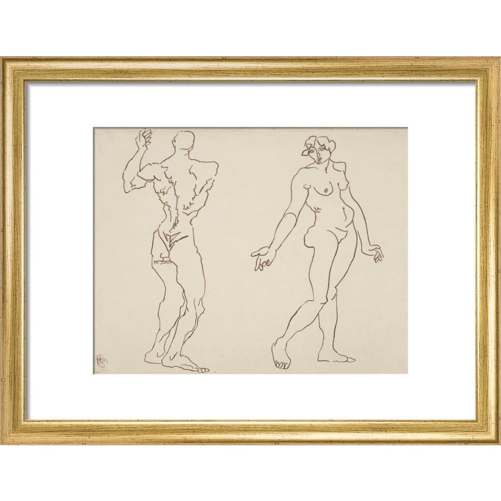 Male and female nude - Art print