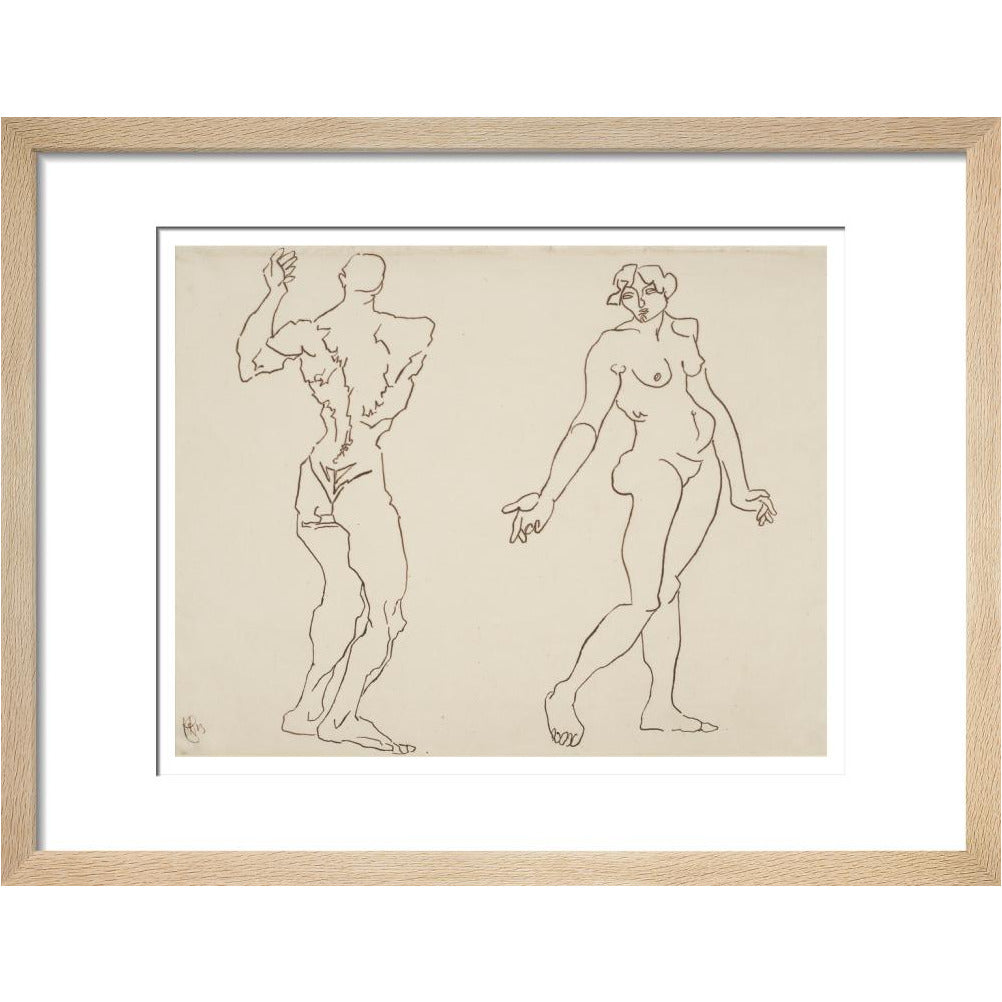 Male and female nude - Art print