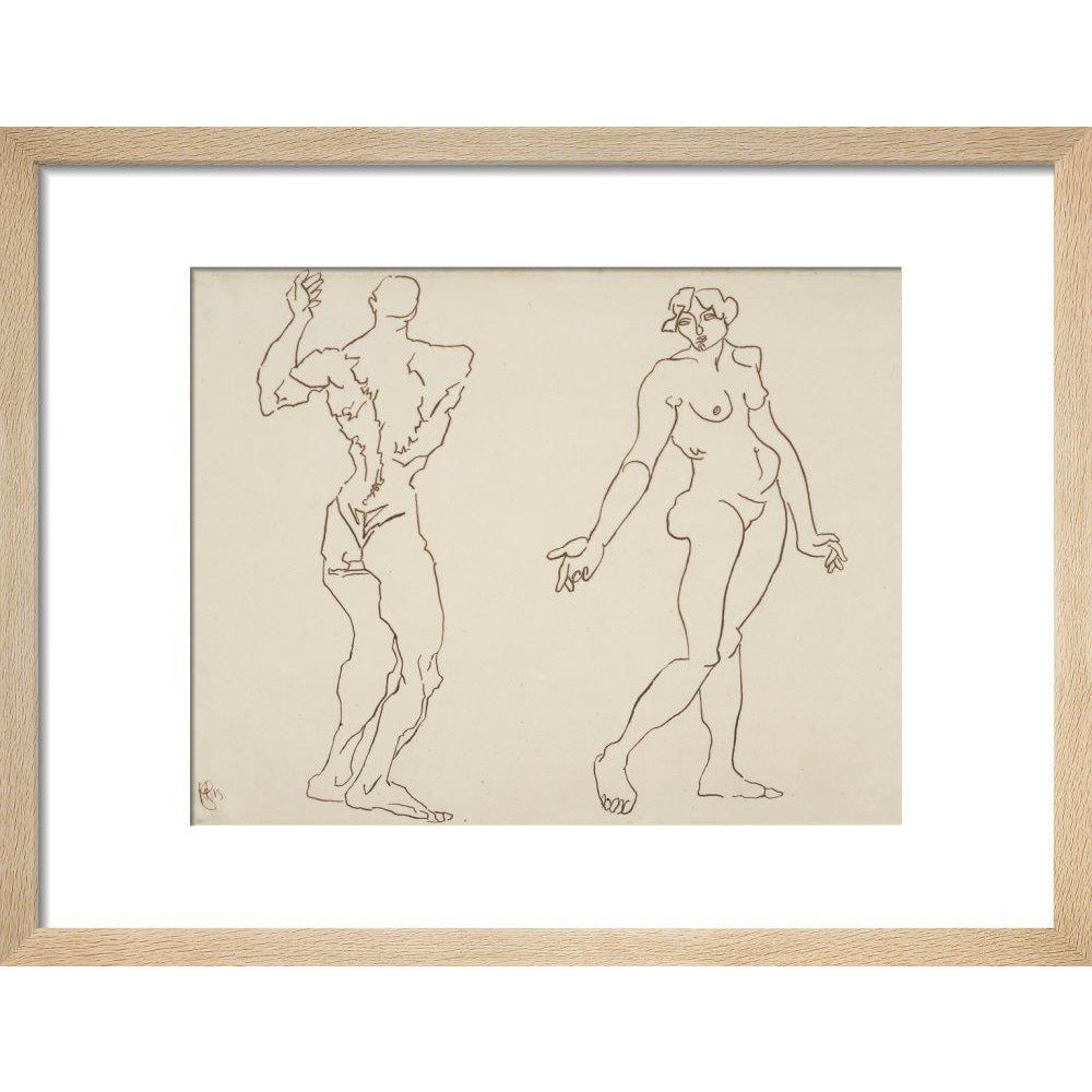 Male and female nude - Art print