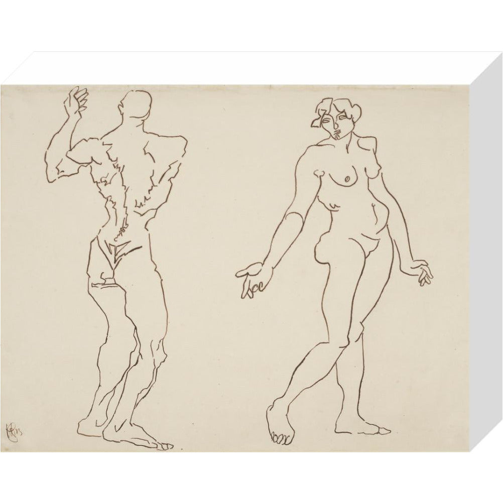 Male and female nude - Art print