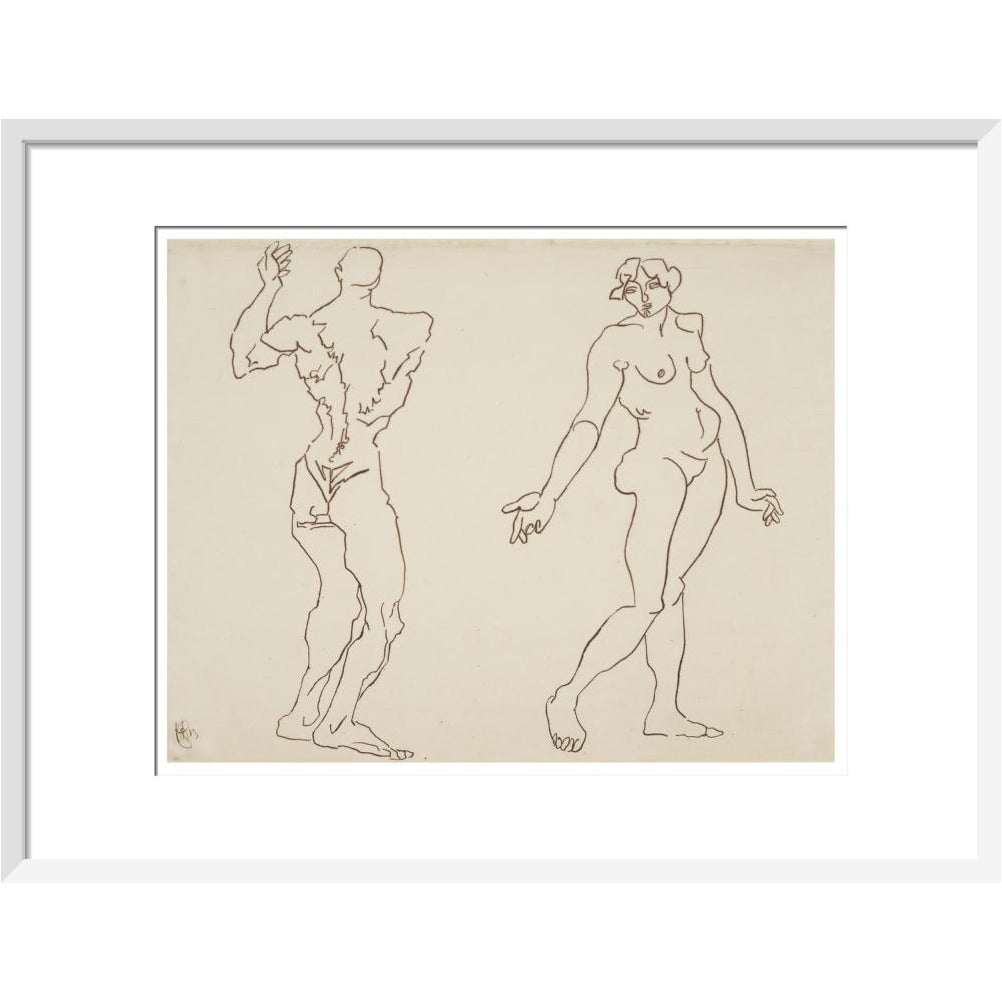 Male and female nude - Art print