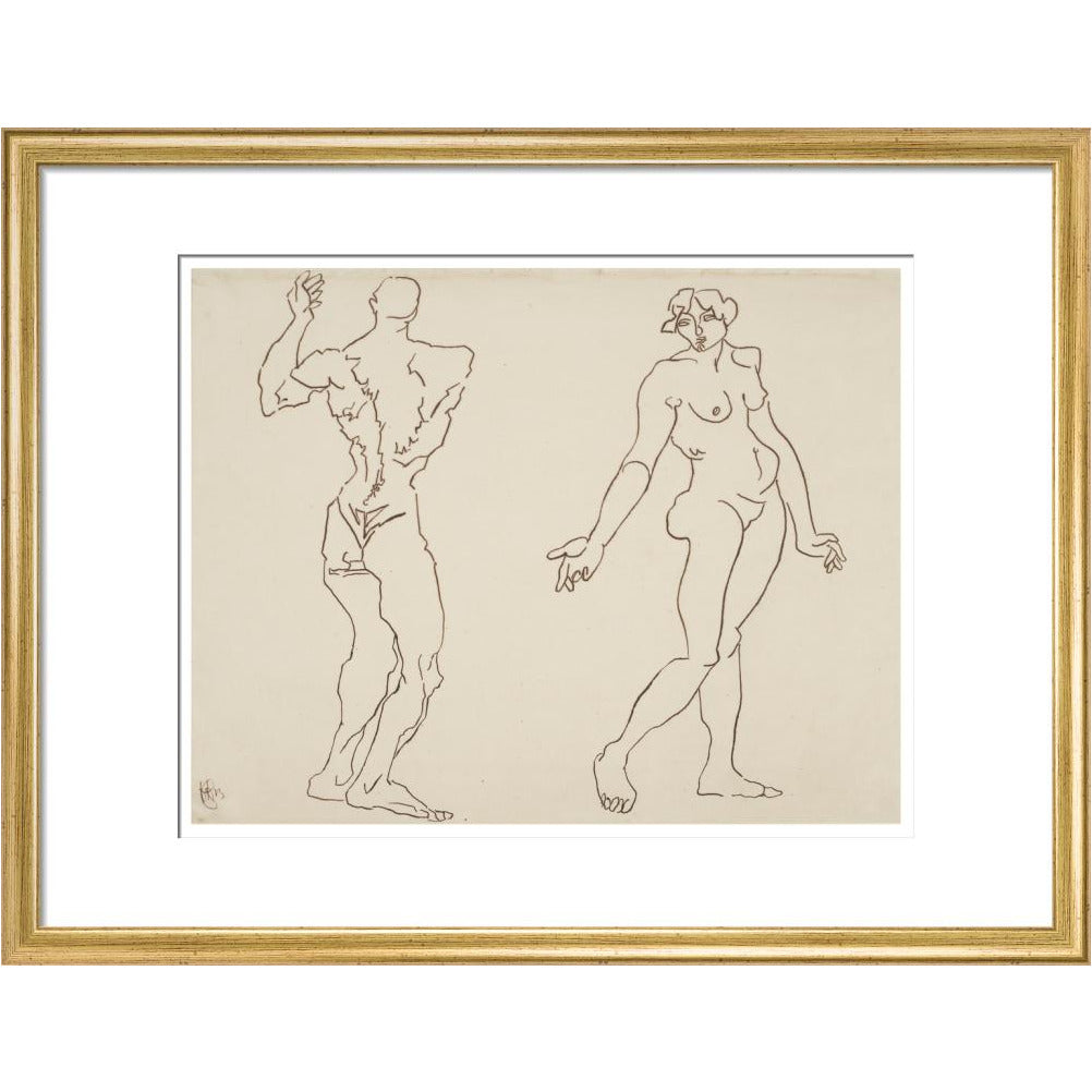 Male and female nude - Art print
