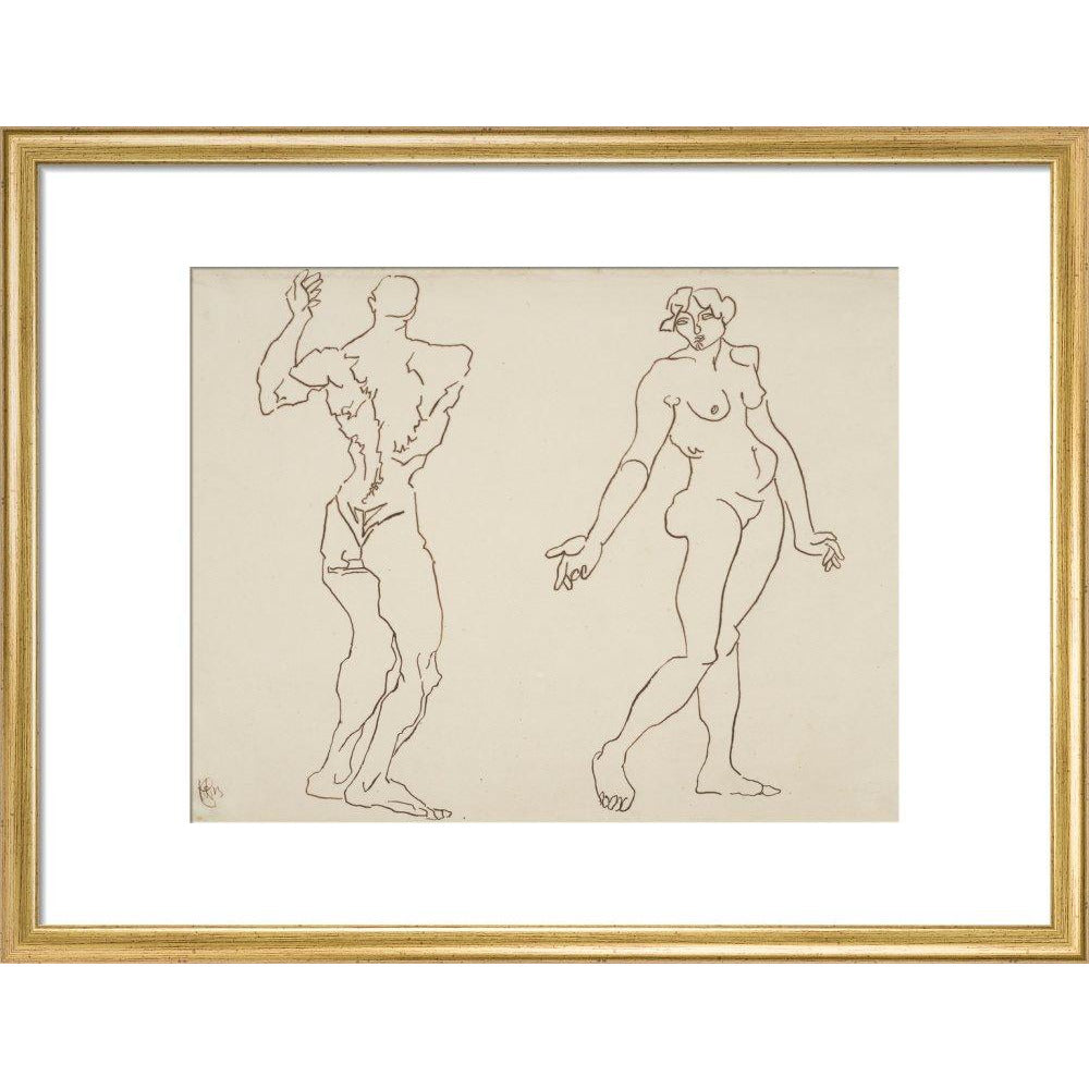 Male and female nude - Art print