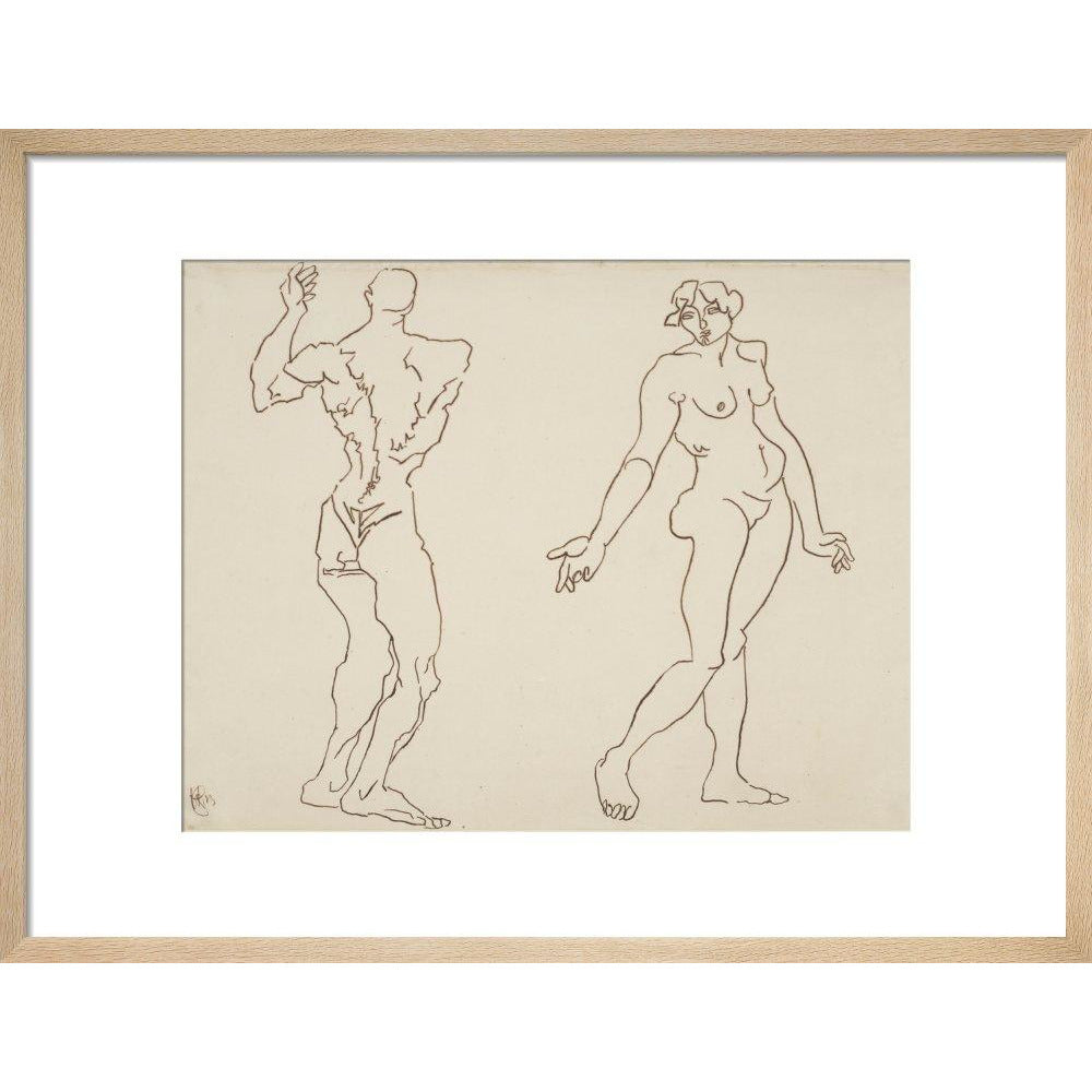 Male and female nude - Art print
