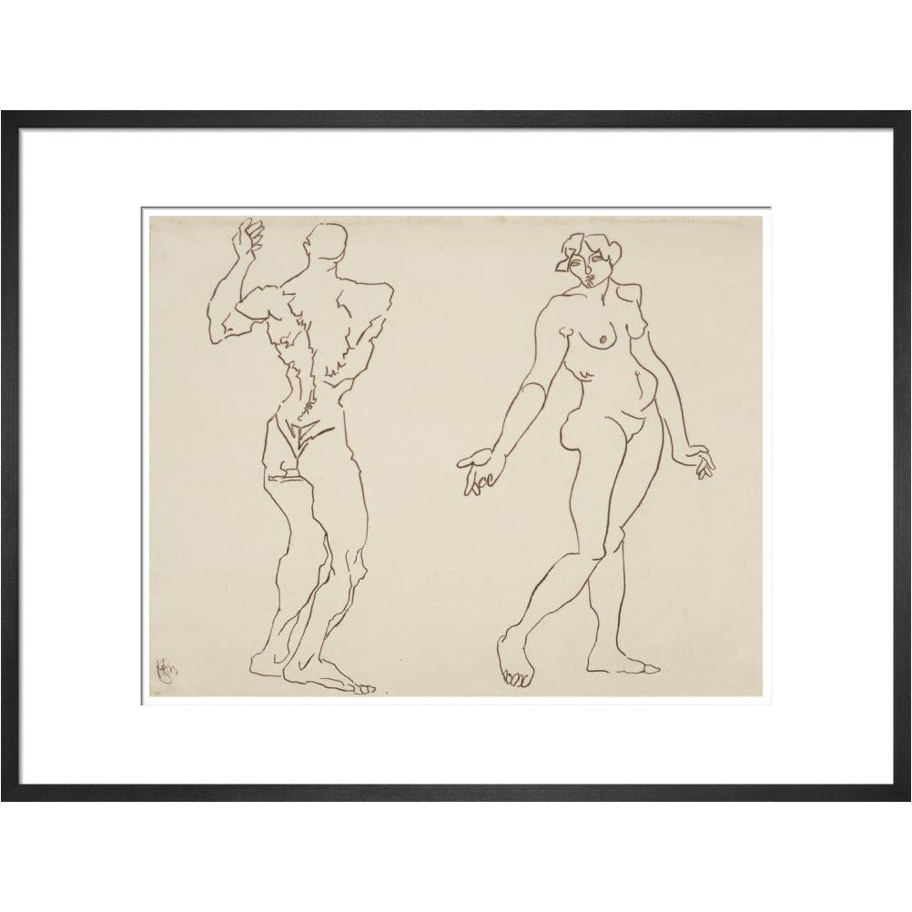 Male and female nude - Art print