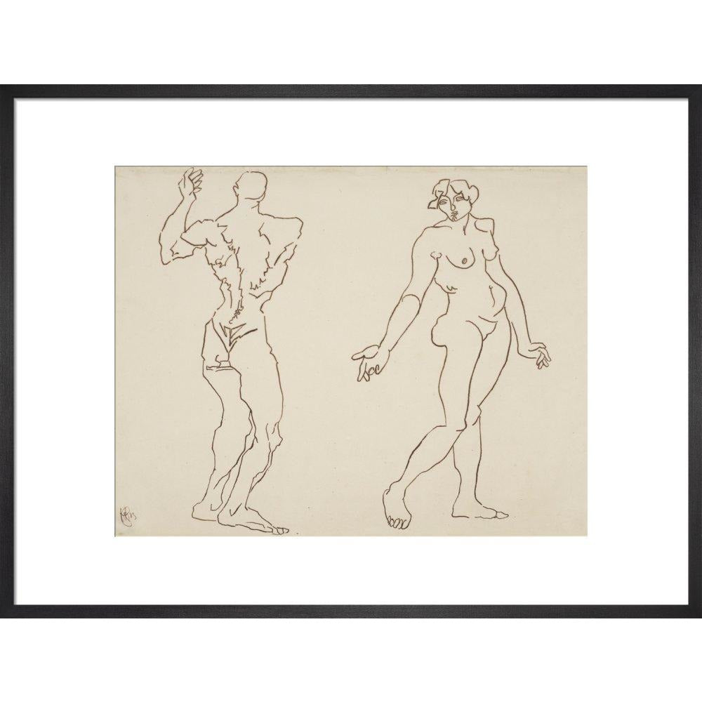 Male and female nude - Art print