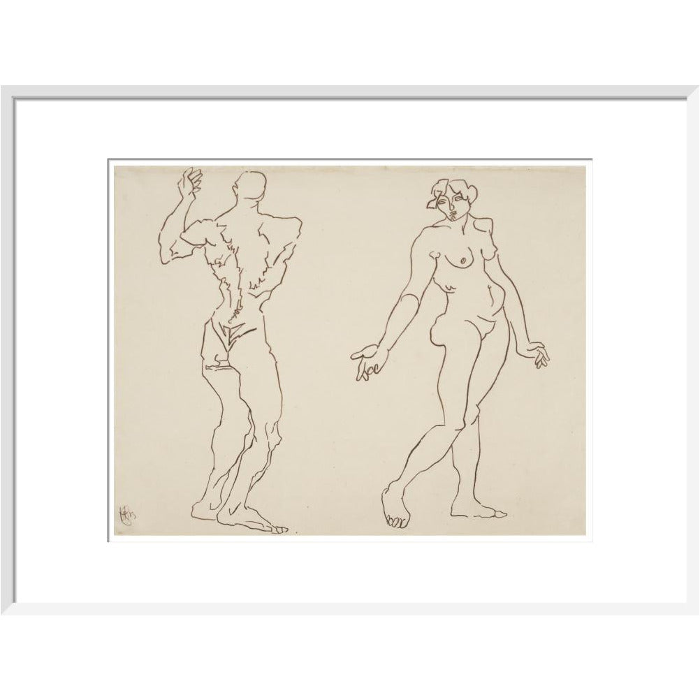 Male and female nude - Art print