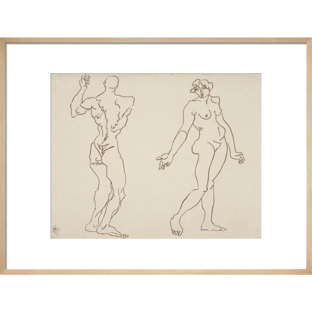 Male and female nude - Art print