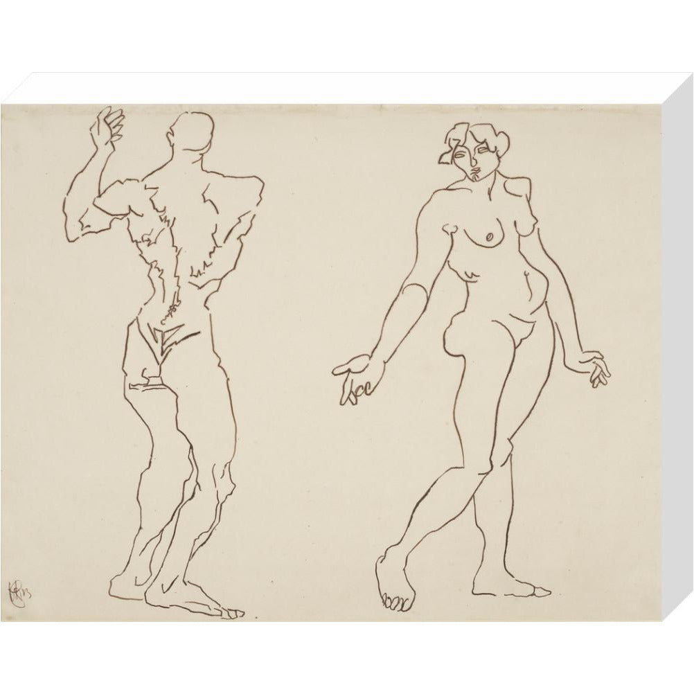 Male and female nude - Art print