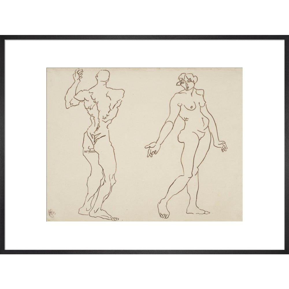 Male and female nude - Art print