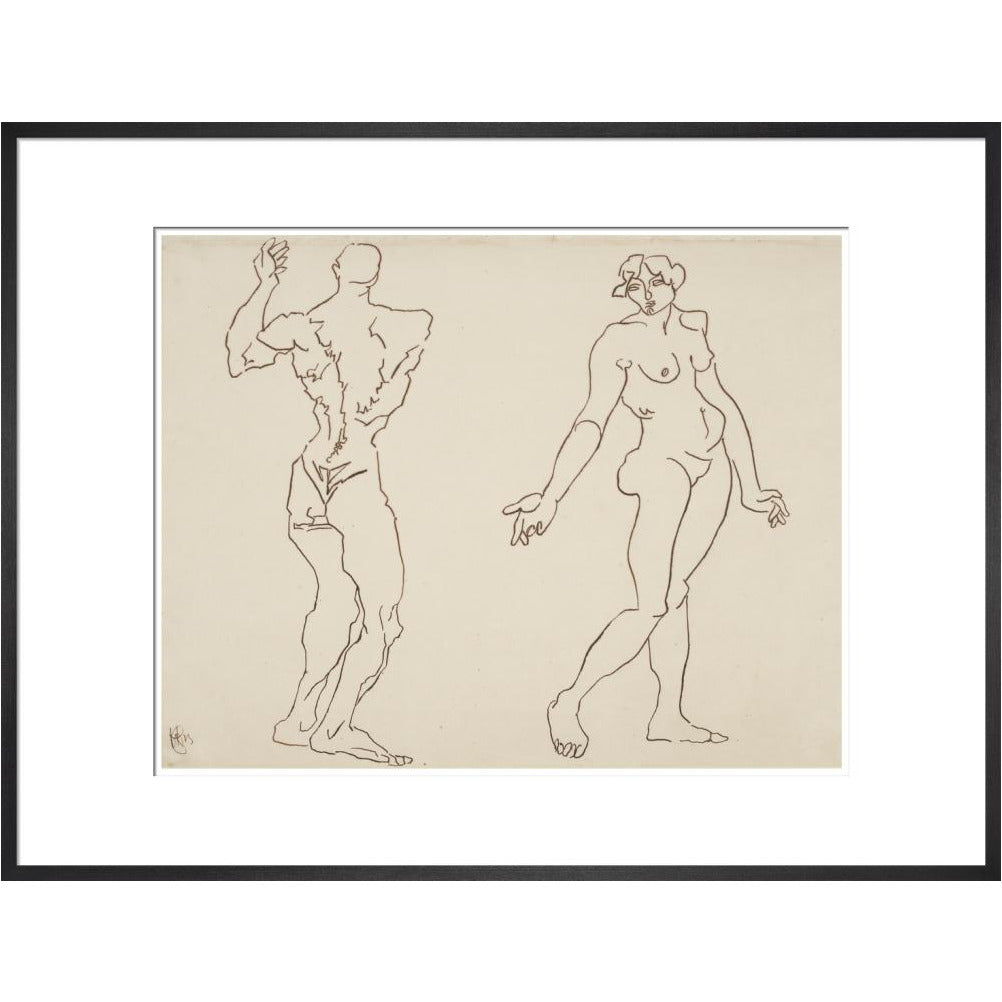 Male and female nude - Art print