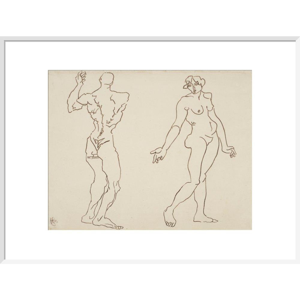 Male and female nude - Art print