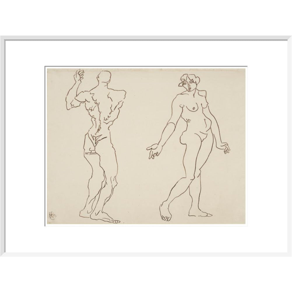 Male and female nude - Art print