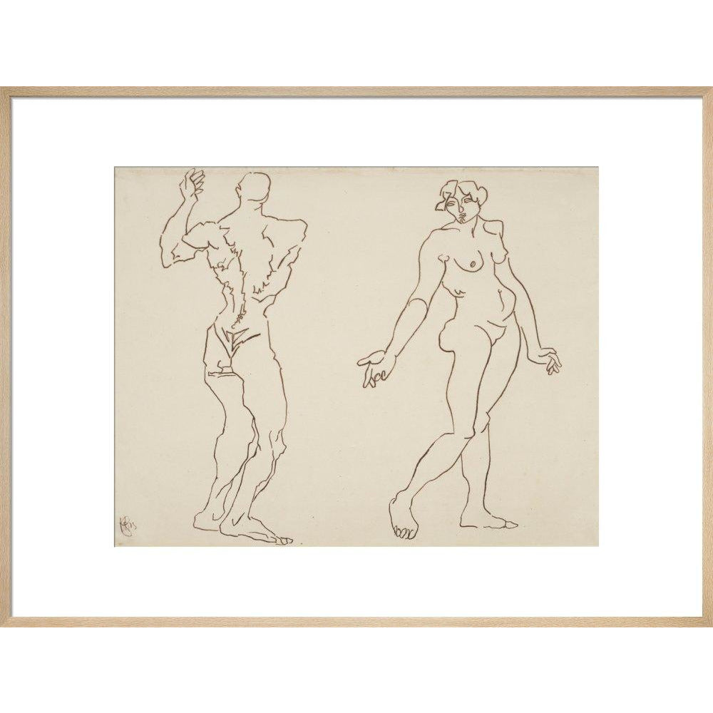 Male and female nude - Art print