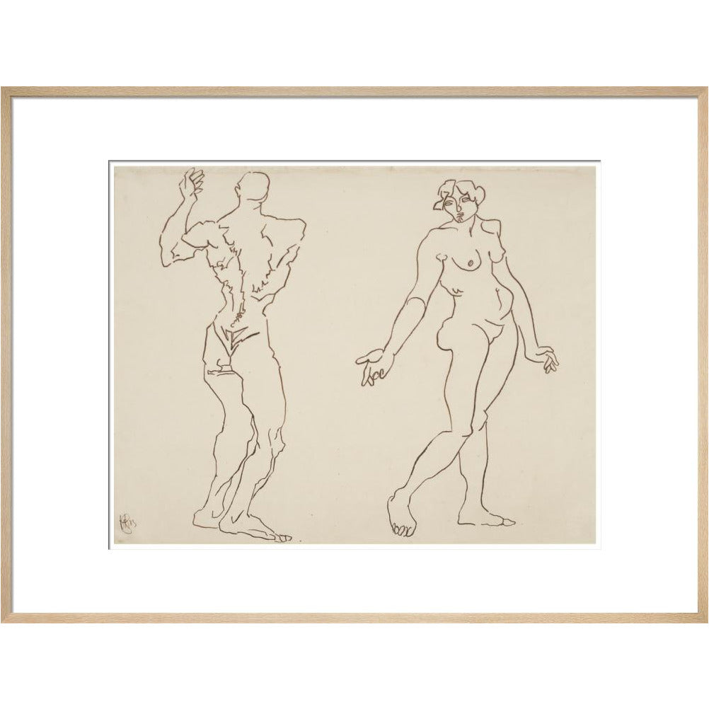 Male and female nude - Art print