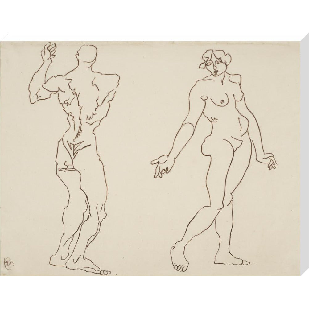 Male and female nude - Art print