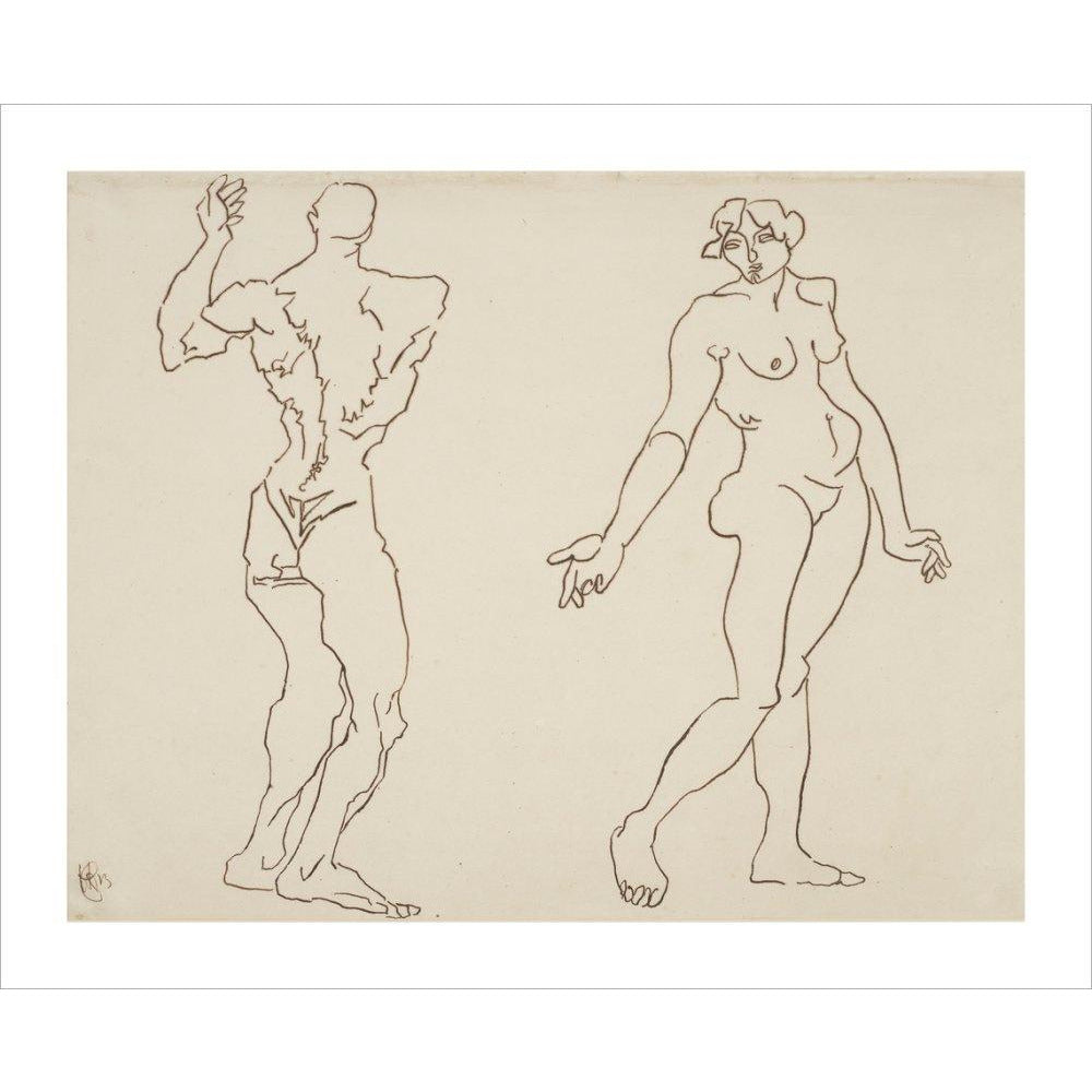 Male and female nude - Art print