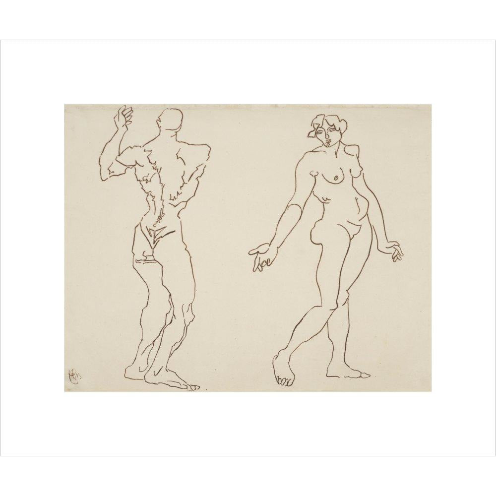 Male and female nude - Art print