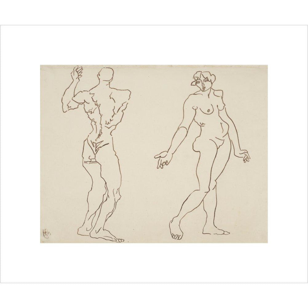Male and female nude - Art print