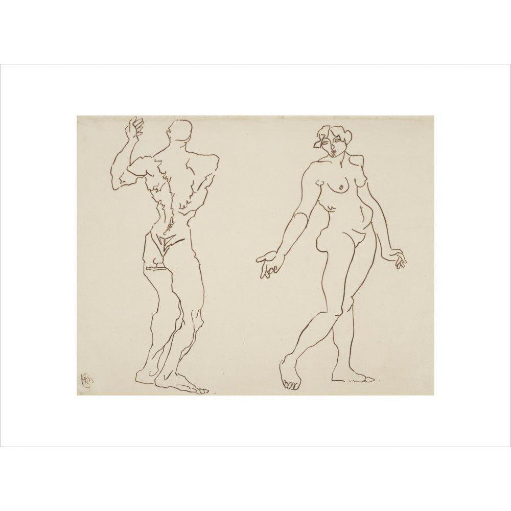Male and female nude - Art print