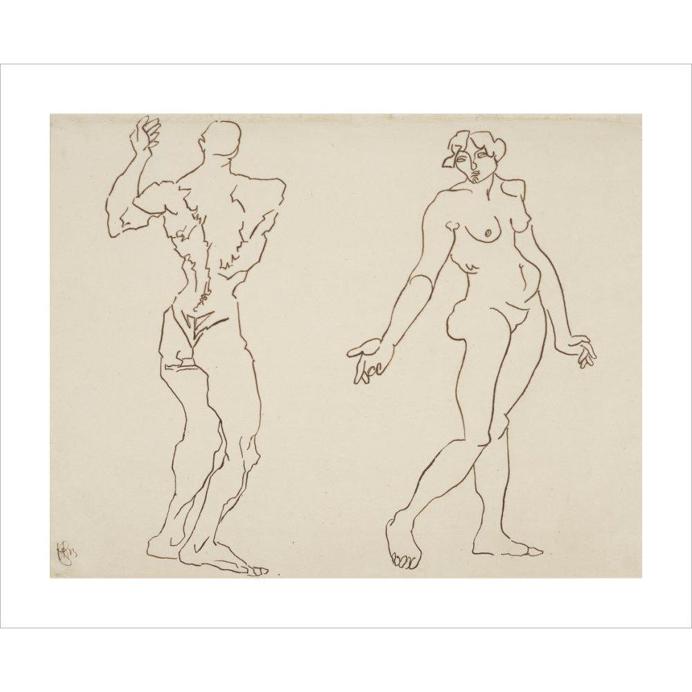 Male and female nude - Art print