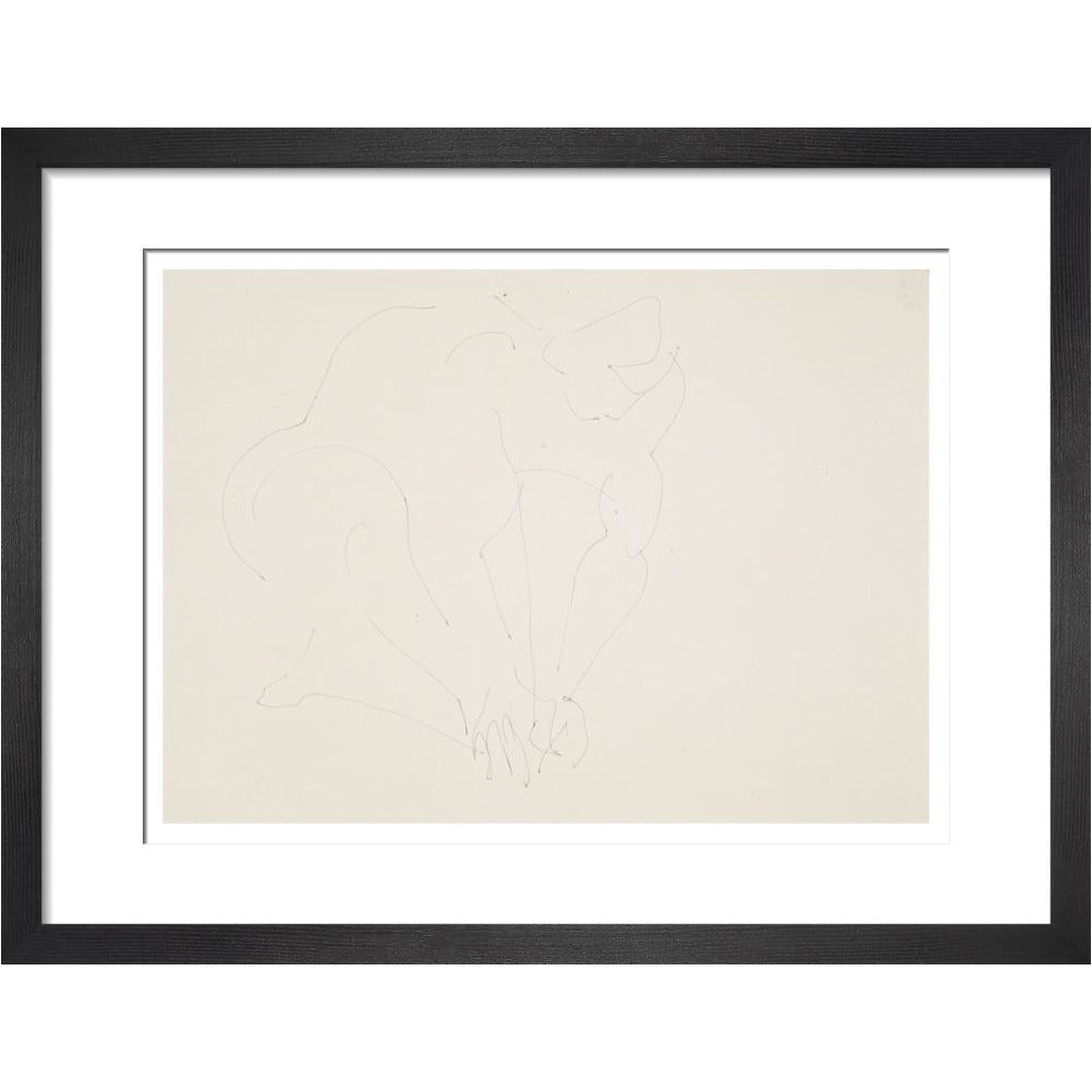Crouching woman - Art print