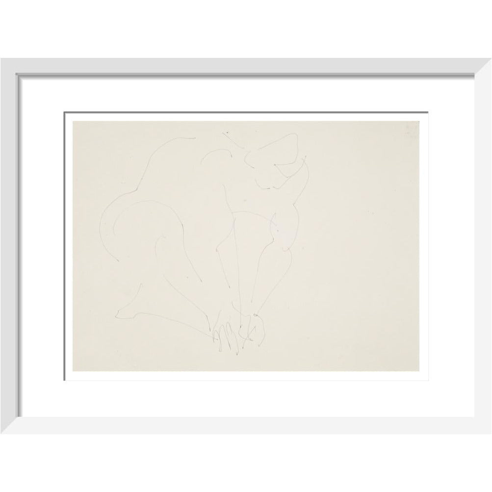 Crouching woman - Art print