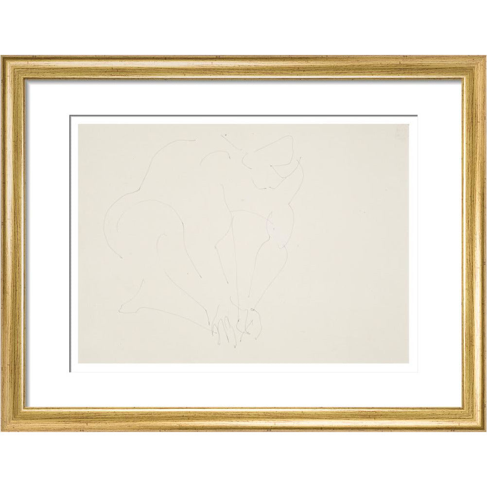 Crouching woman - Art print