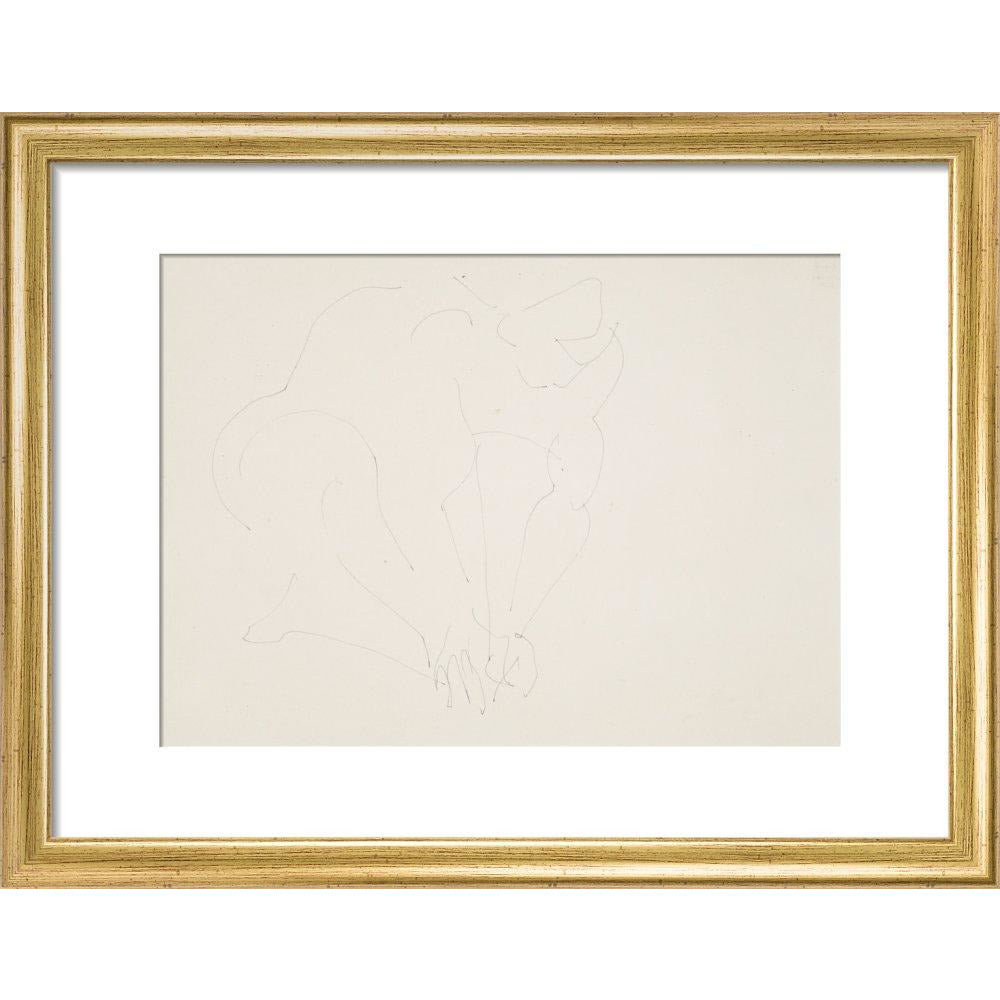 Crouching woman - Art print