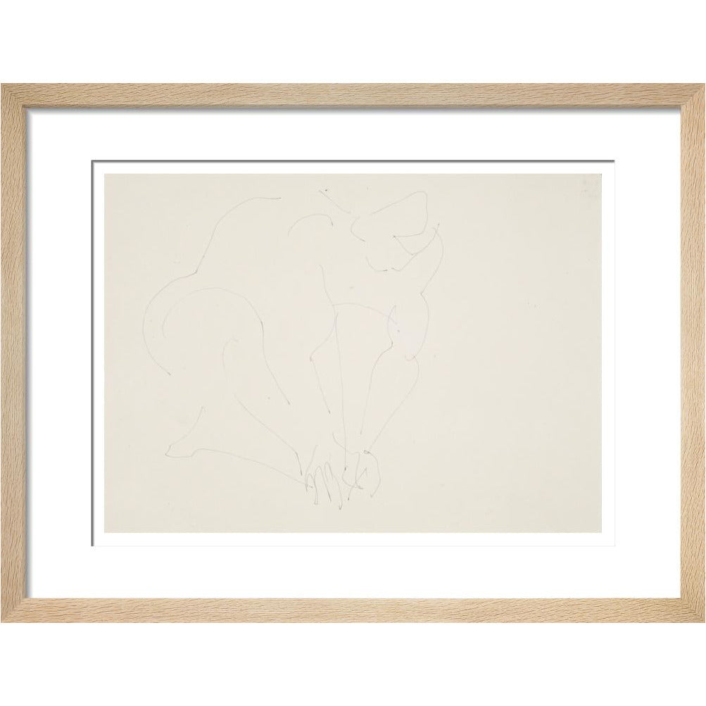 Crouching woman - Art print