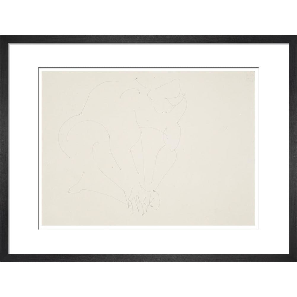 Crouching woman - Art print