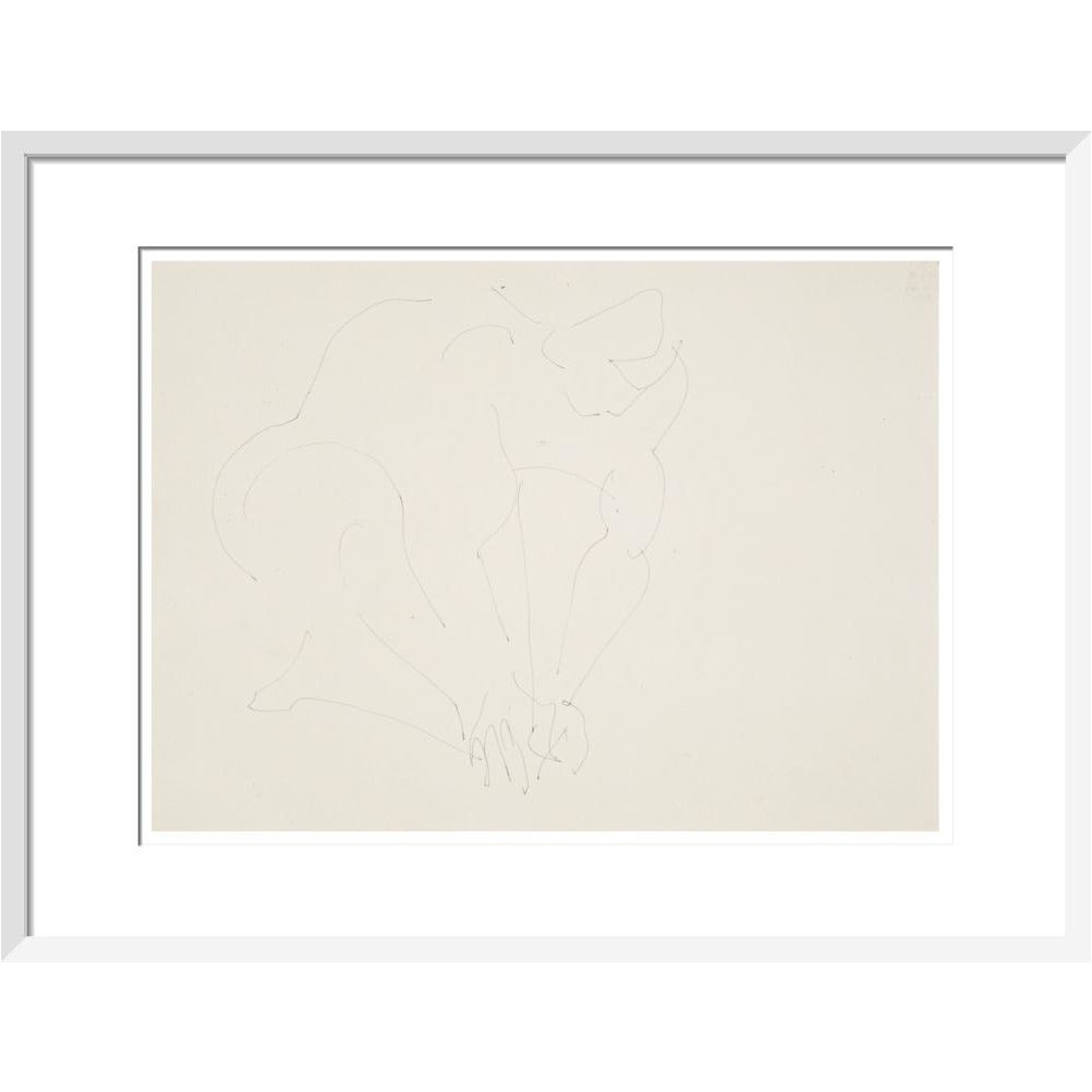 Crouching woman - Art print