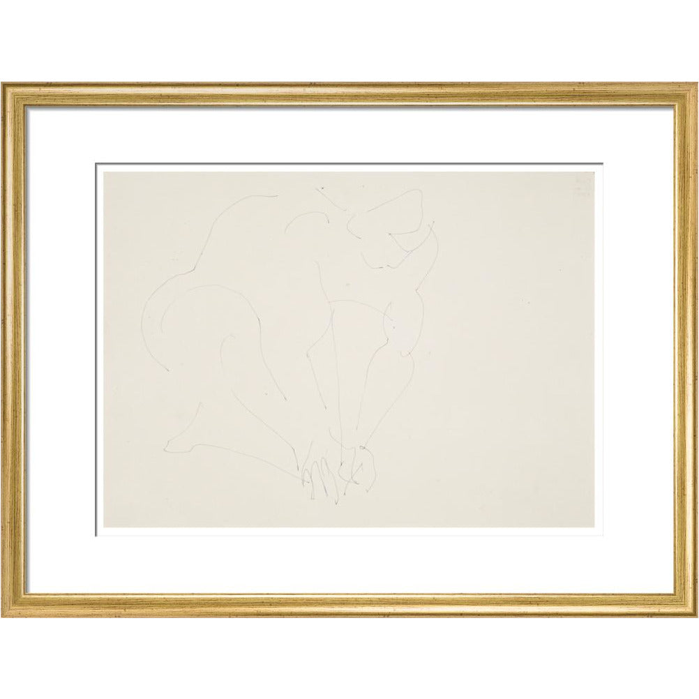 Crouching woman - Art print