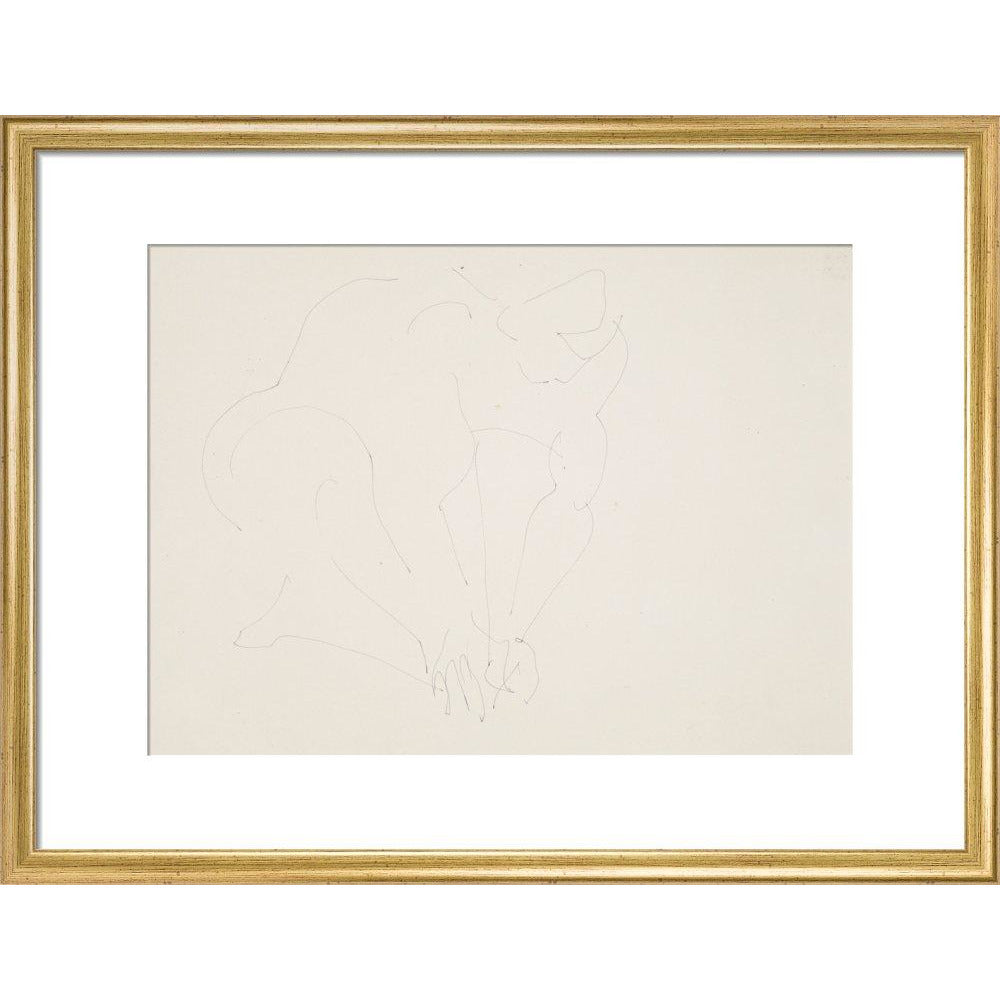 Crouching woman - Art print