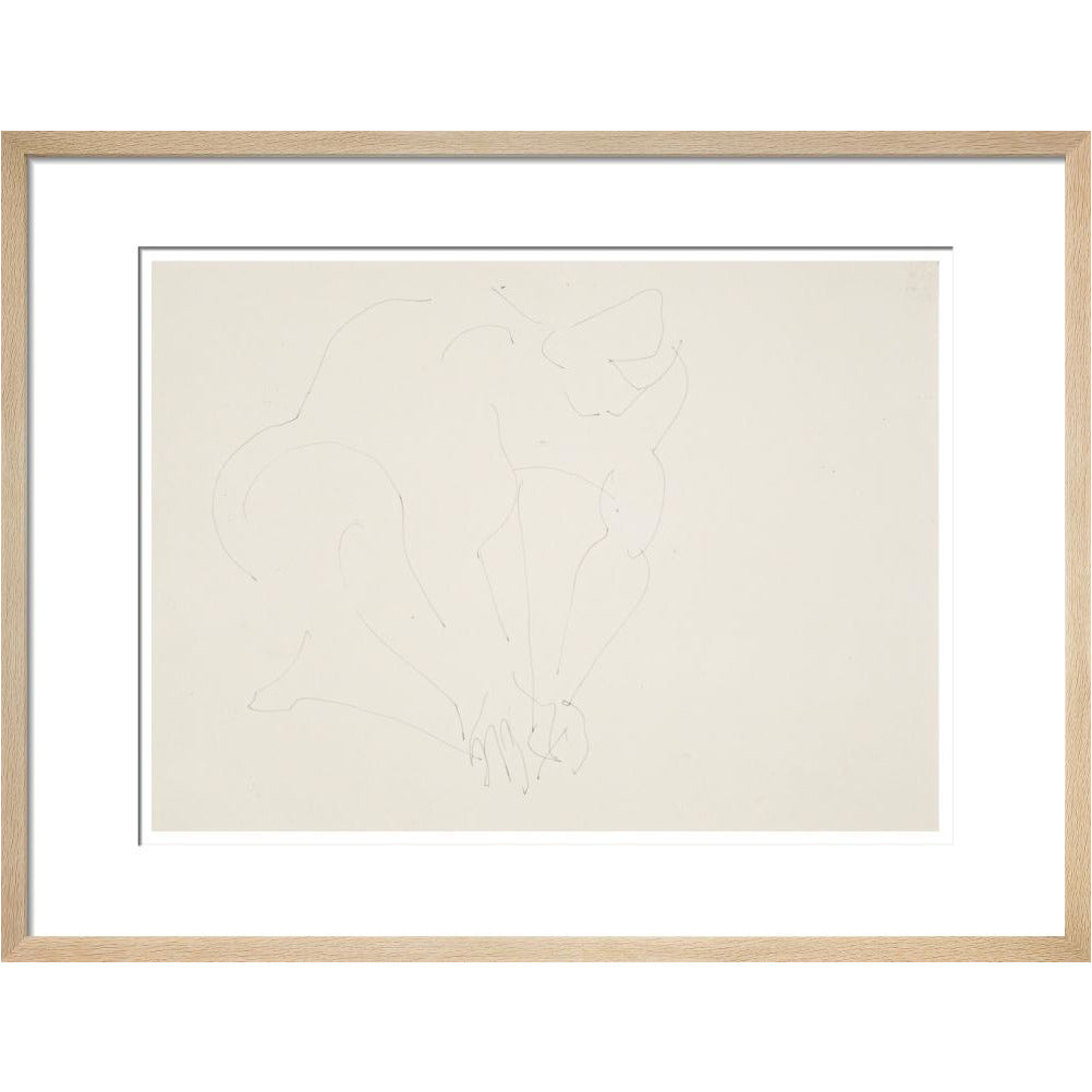 Crouching woman - Art print