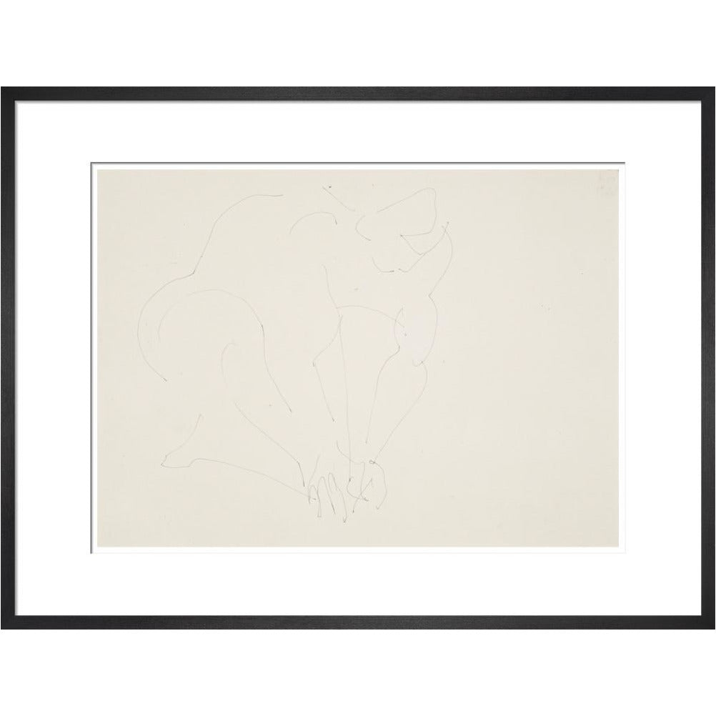 Crouching woman - Art print