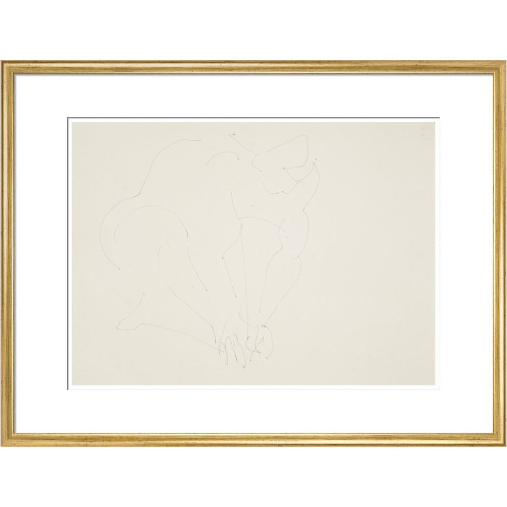 Crouching woman - Art print