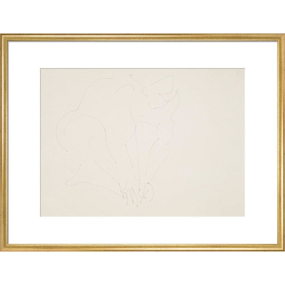 Crouching woman - Art print