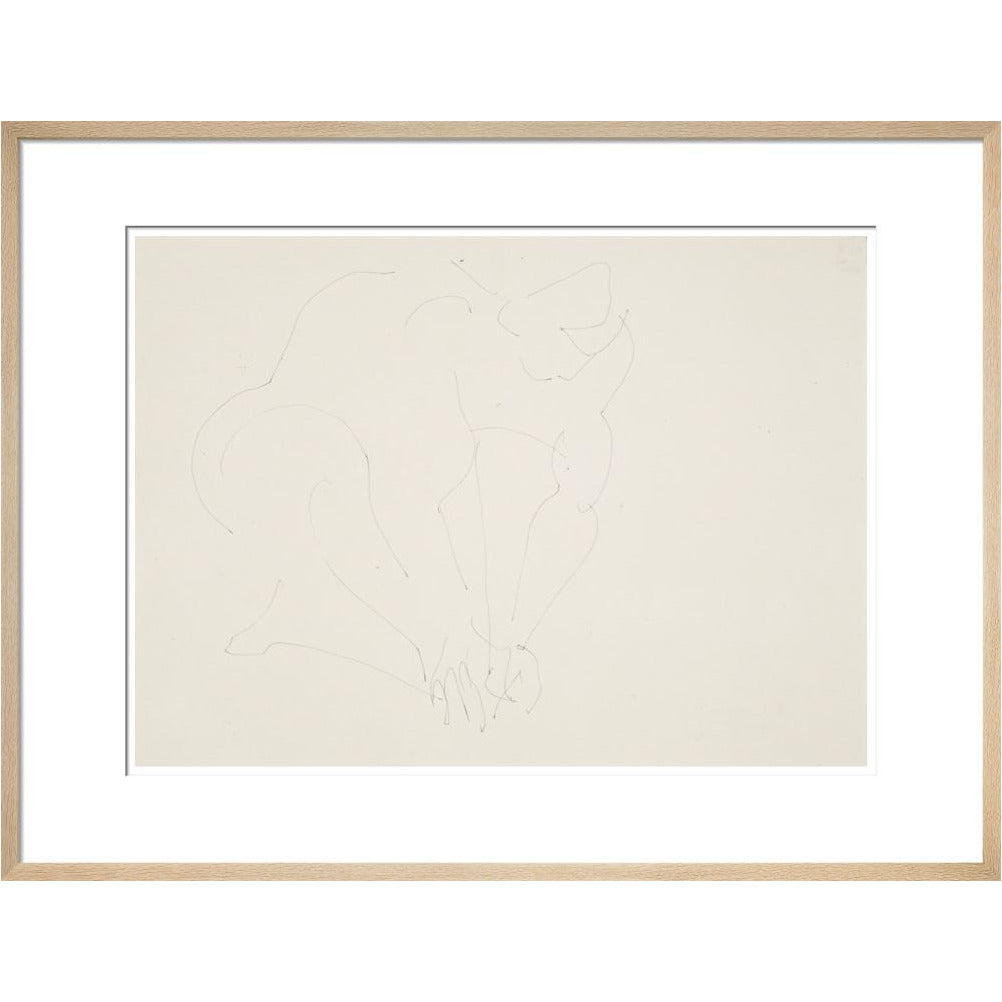 Crouching woman - Art print
