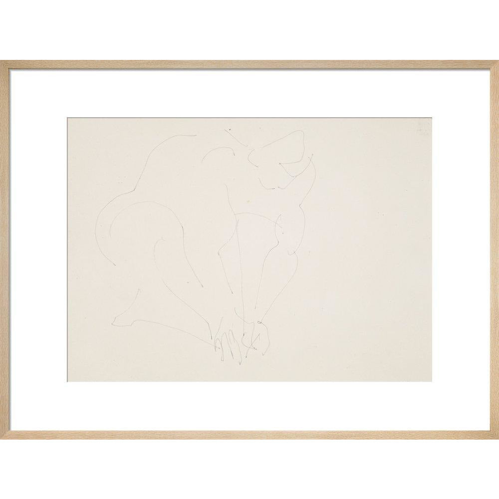 Crouching woman - Art print