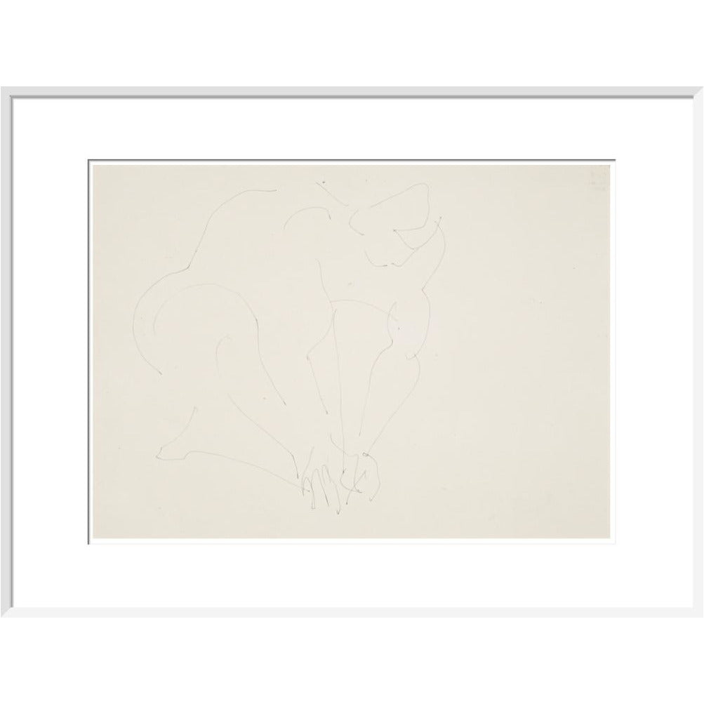 Crouching woman - Art print