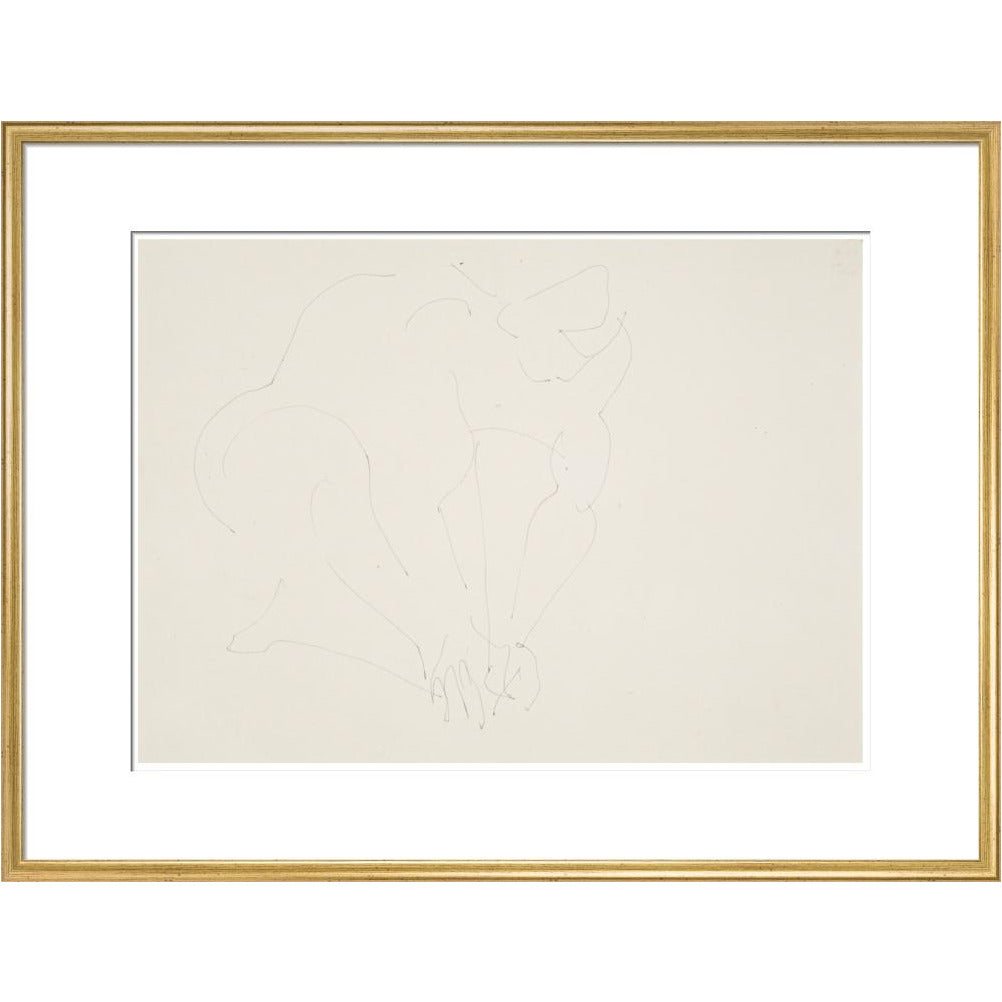 Crouching woman - Art print