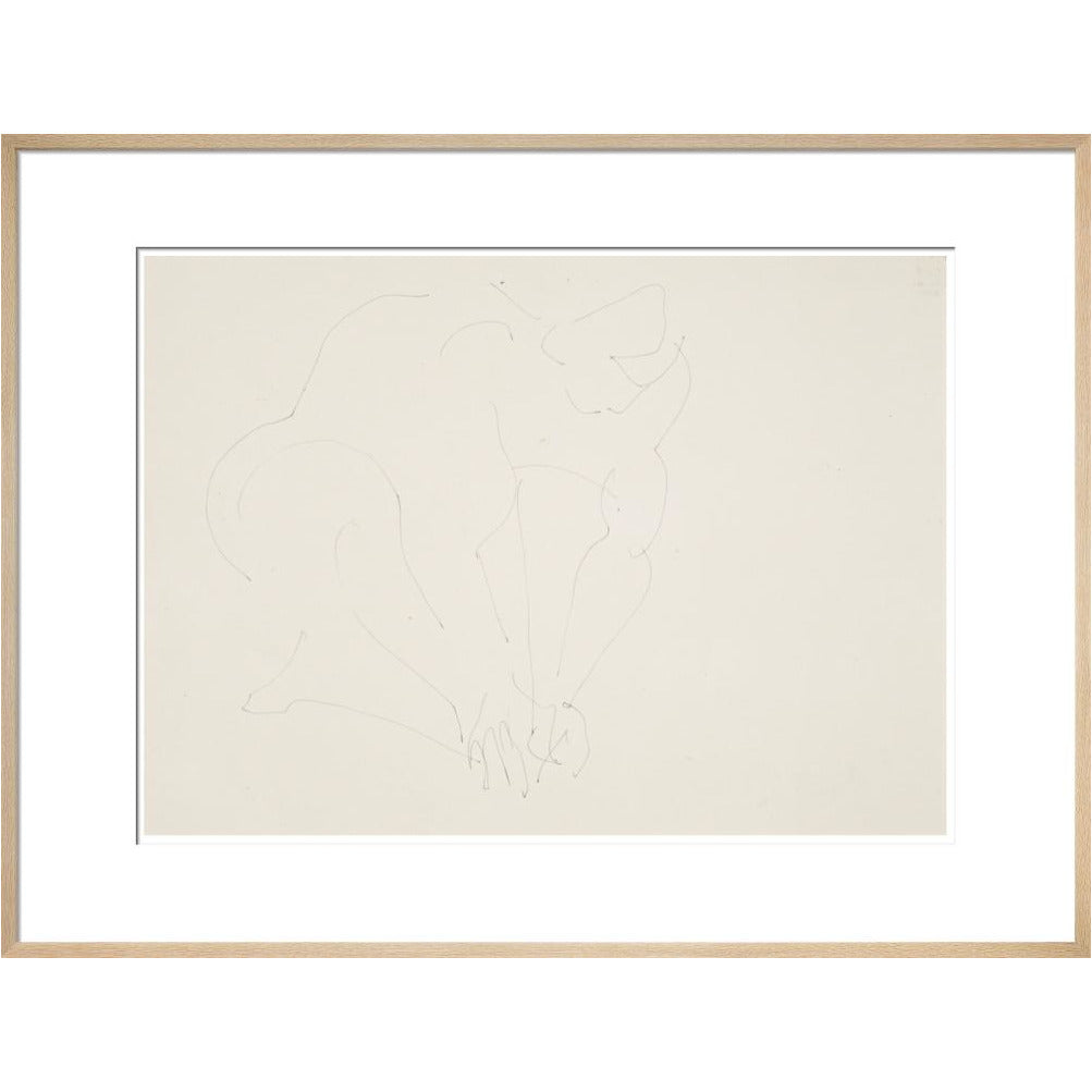 Crouching woman - Art print